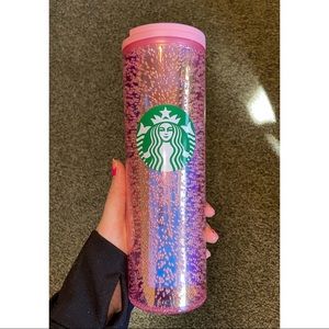 Pink Bubble Starbucks Cup